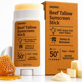 SHUIKU front packaging of beef tallow SPF 50 stick for portable protection