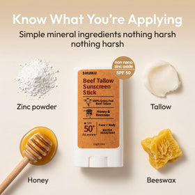SHUIKU ingredients label with non-nano zinc oxide visible for transparency
