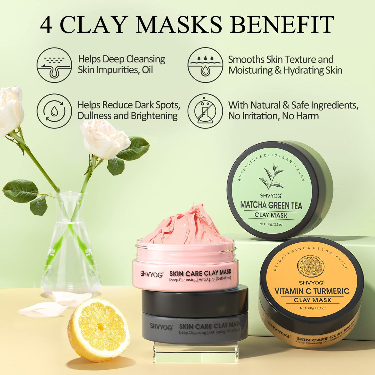 SHVYOG Dead Sea mud texture swipe showing mineral-rich pore refining action