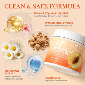 SHVYOG scrub being applied to skin demonstrating effective exfoliation and smoother feel
