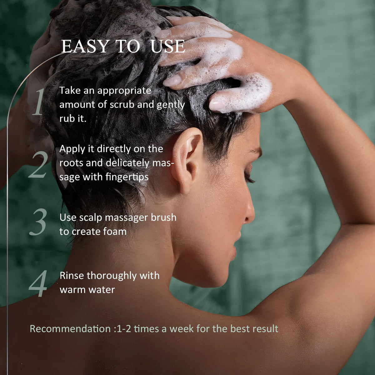 SHVYOG lifestyle shower scene home spa conveys relaxing scalp treatment experience
