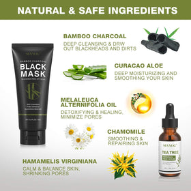 SHVYOG open mask jar close-up revealing smooth charcoal texture for deep cleaning