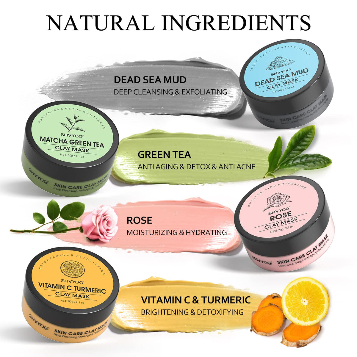 SHVYOG turmeric vitamin C jar close-up highlighting brightening benefits
