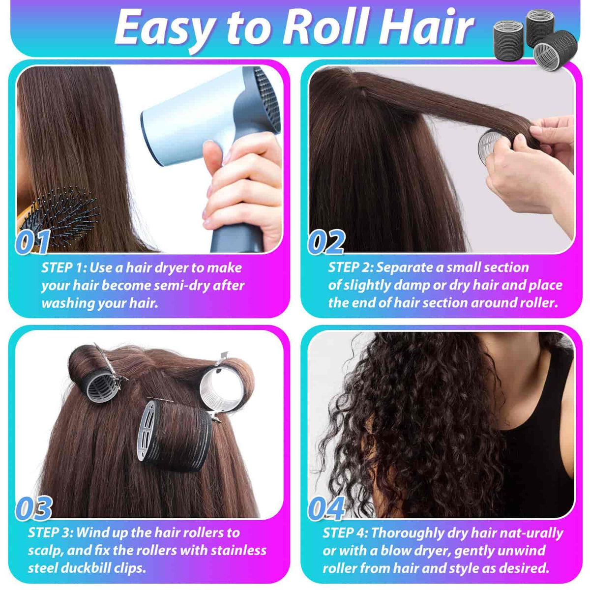 shynek jumbo rollers creating voluminous waves for big lift