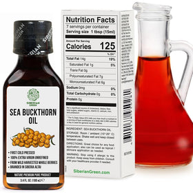 Siberian Green bottle held in hand showing 100 ml scale for portioning