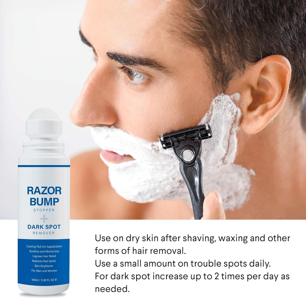 Sielkin being applied to bikini area demonstrating targeted use and reduced irritation benefit