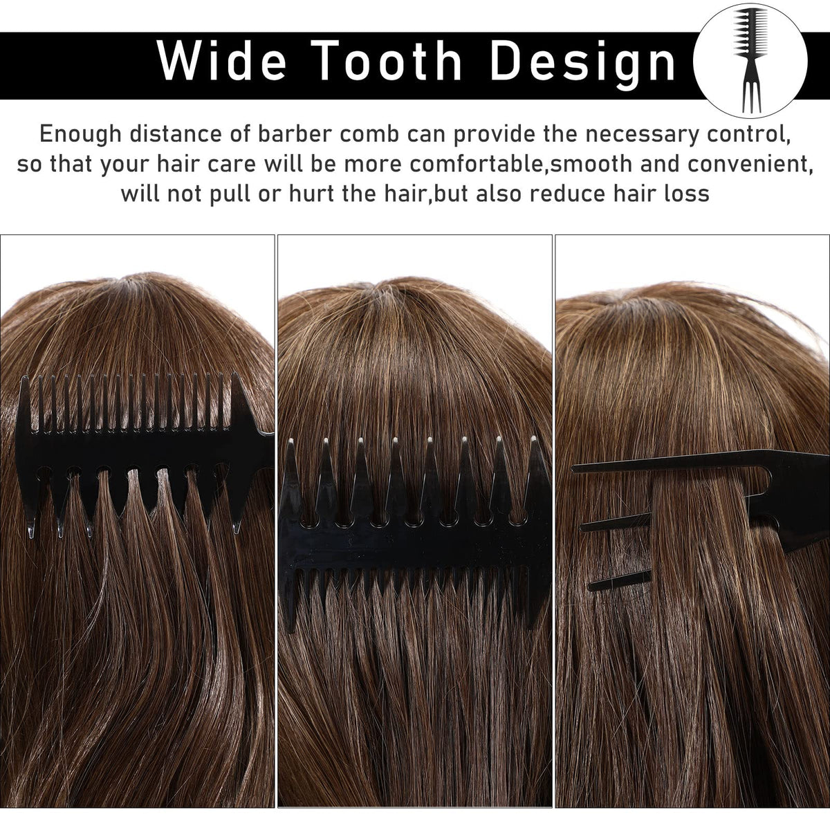 Sieral comb used to shape beard with clean lines and easy control