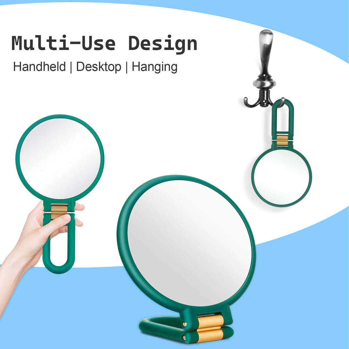 Sifolo folded travel mirror demonstrating compact size for easy packing