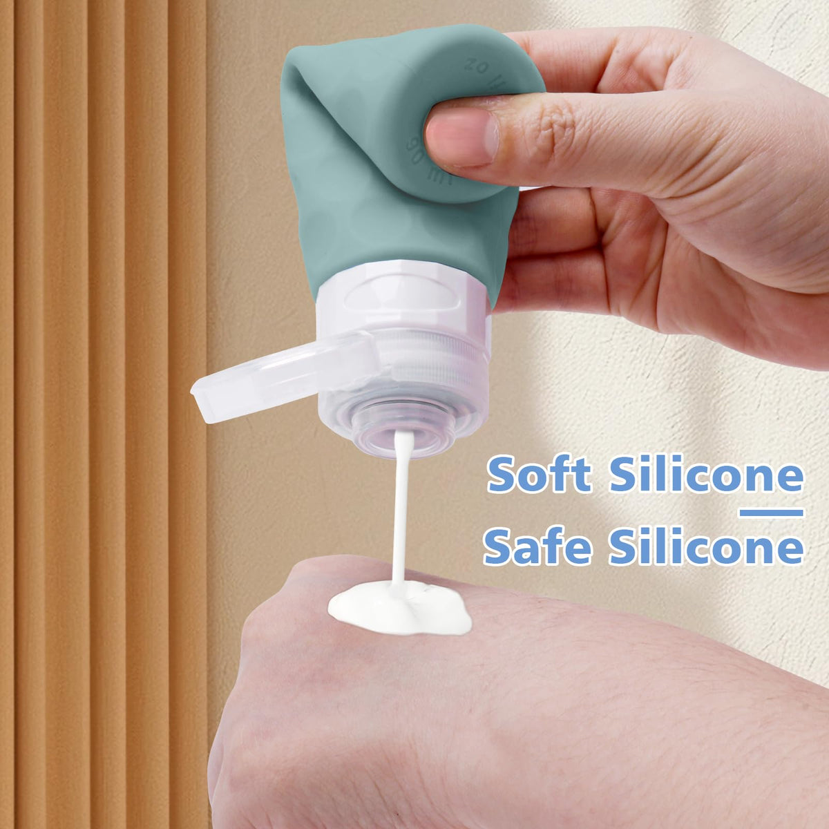 Silevoler clear toiletry pouch with bottles allows quick TSA inspection benefit