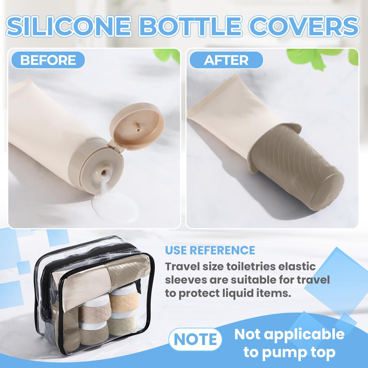 Silevoler elastic sleeve protecting bottle from accidental squeeze and spills benefit