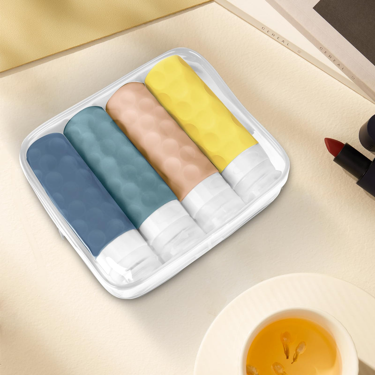 Silevoler on bathroom counter in bright kit showing convenience for daily routines