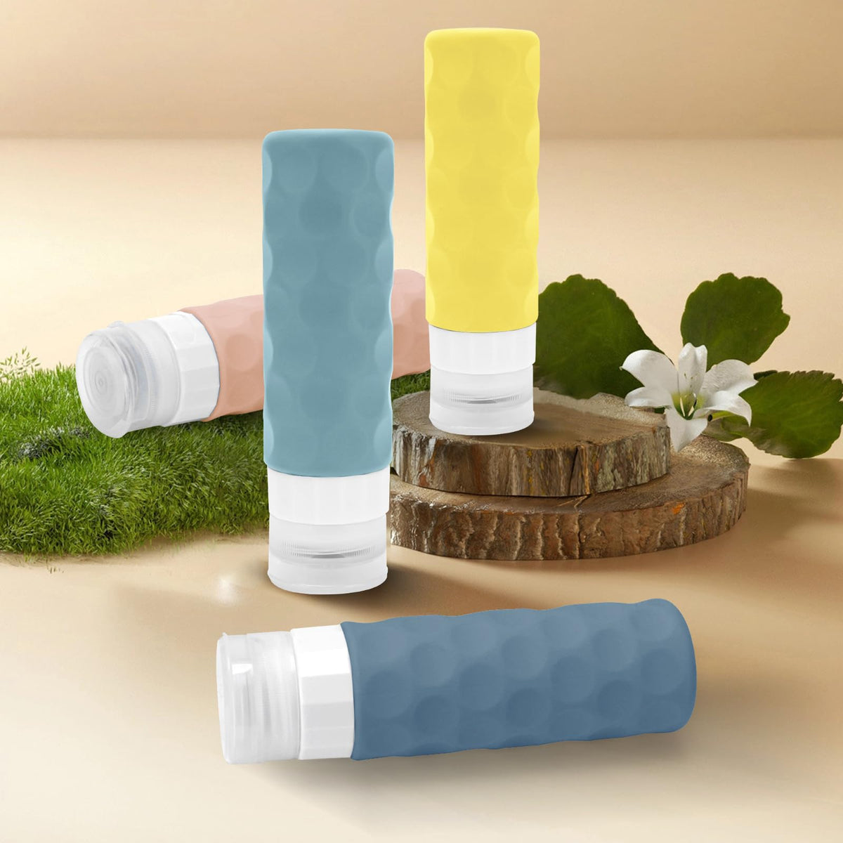 Silevoler squeezing bottle to dispense shampoo demonstrating controlled dispensing benefit