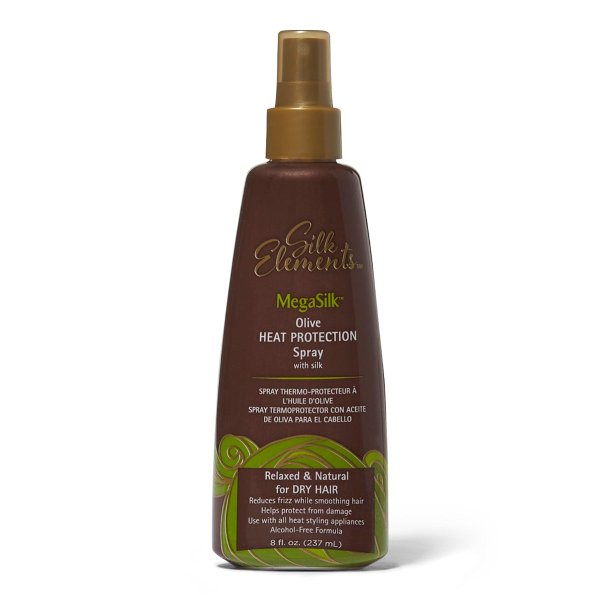 Silk Elements front packaging showing 8oz bottle and clear label benefits