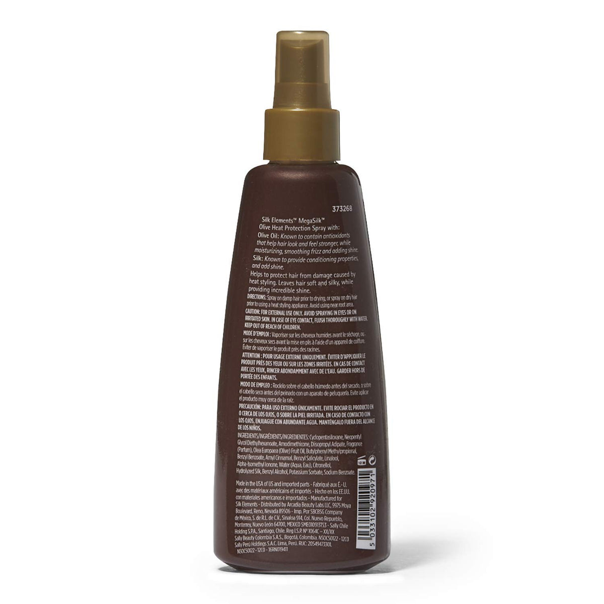 Silk Elements spray in hand demonstrating even mist for smoother styling