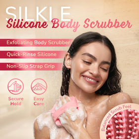 SILKLE close-up of flexible silicone bristles for gentle exfoliation