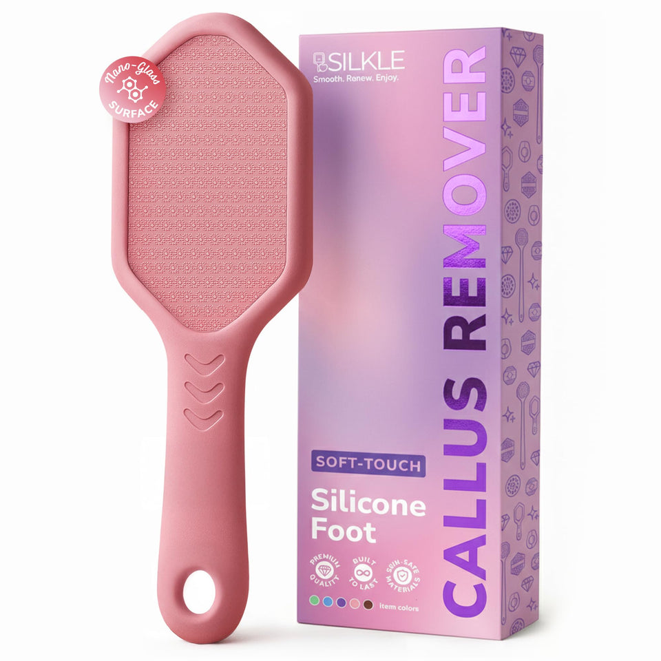 SILKLE front view of nano glass foot file for smooth feet and easy callus removal