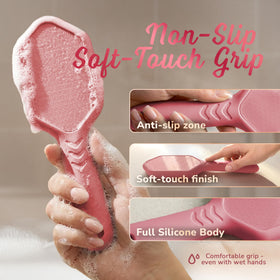 SILKLE foot file in use in shower demonstrating wet-grip benefit and convenient care