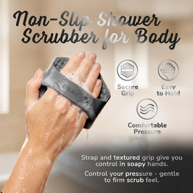 SILKLE scrubber held in hand to show scale and easy handling benefit