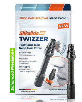 Silkslide TWIZZER front view showing compact trimmer and ergonomic shape for easy use