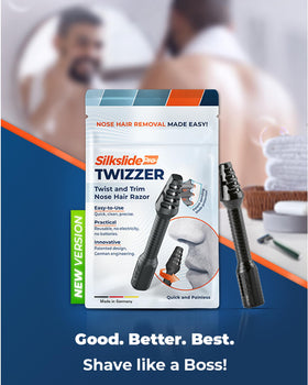 Silkslide TWIZZER textured handle detail showing non-slip grip for confident handling