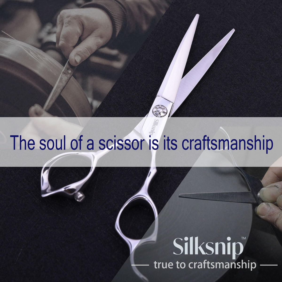 Silksnip lifestyle salon setting with shears ready for professional appointments