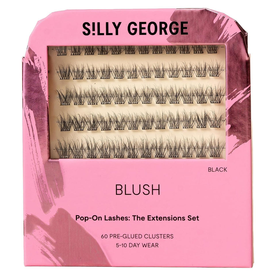 Silly George front packaging showing blush black clusters and benefits