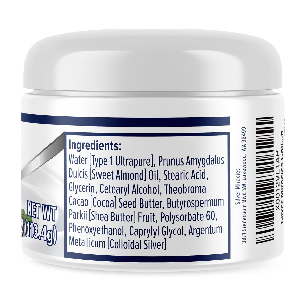 Silver Miracles cream texture close-up showing smooth, lightweight finish