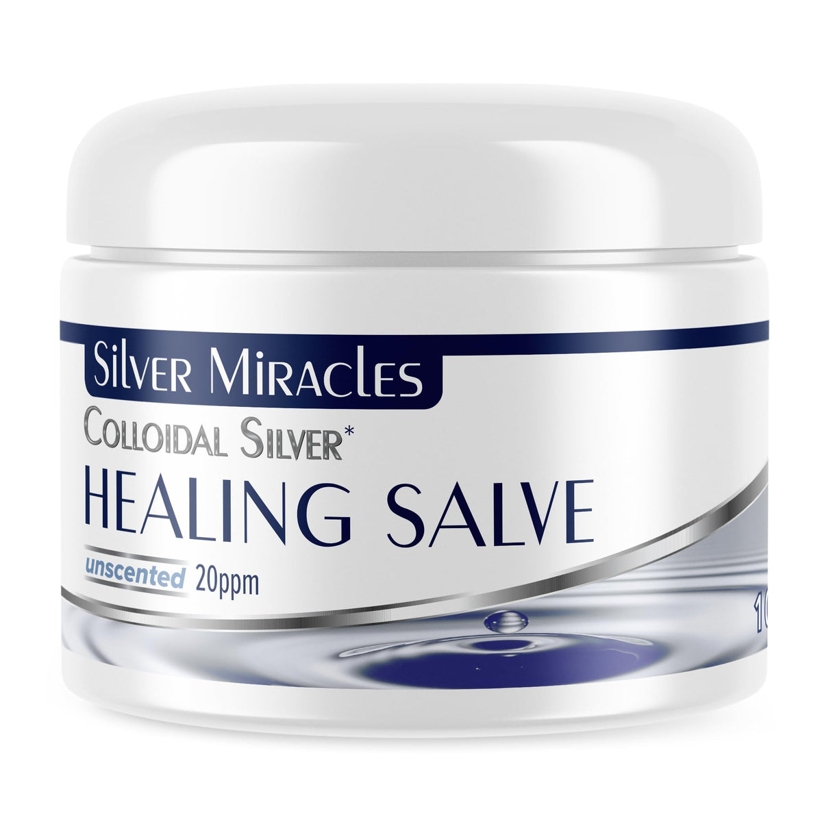 Silver Miracles front jar view showing product and label for clear identification and trust