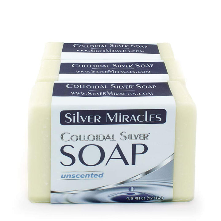 Silver Miracles front packaging showing three boxed bars and clear labeling for easy storage