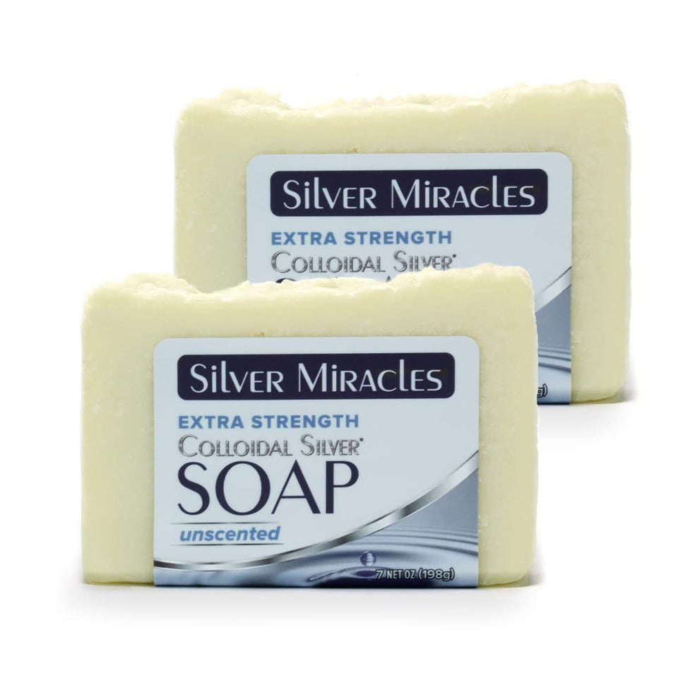 Silver Miracles front packaging two-pack showing rustic bars and benefits