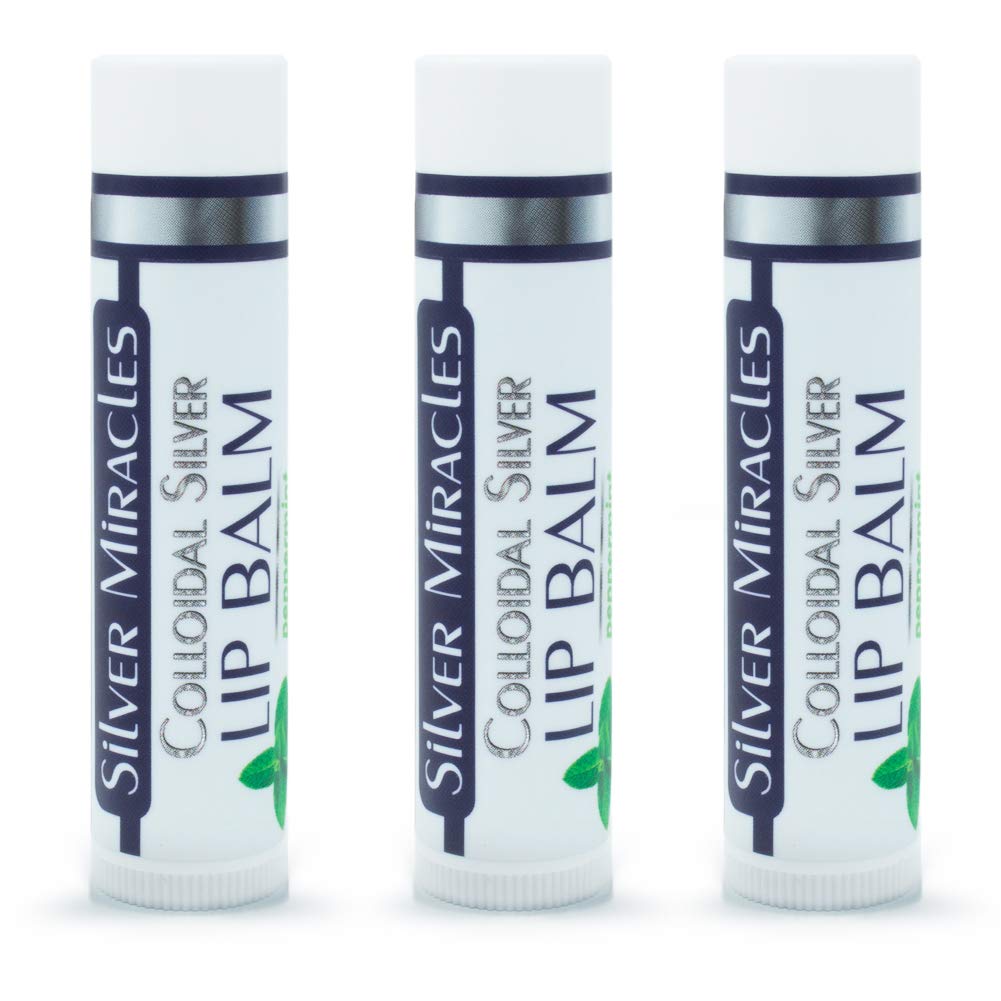 Silver Miracles tube being applied to lips demonstrating easy, non-greasy hydration