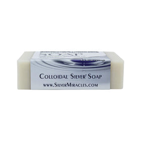 Silver Miracles soap displayed in a bathroom setting showing versatile use and calming appeal
