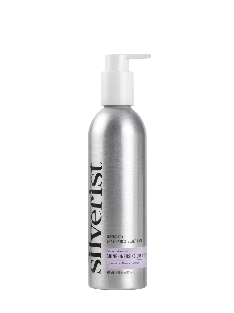 Silverist front label bottle showing product branding and size, highlights clean formula benefit