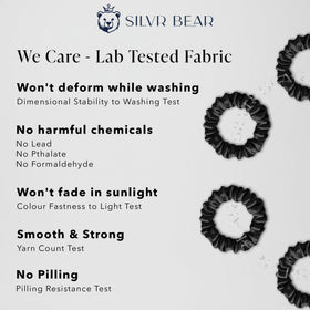 Silvr Bear scrunchies worn on wrist as accessory for convenience and hands-free styling