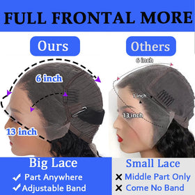 Simeider close-up of 13x6 HD lace frontal displaying realistic hairline benefit