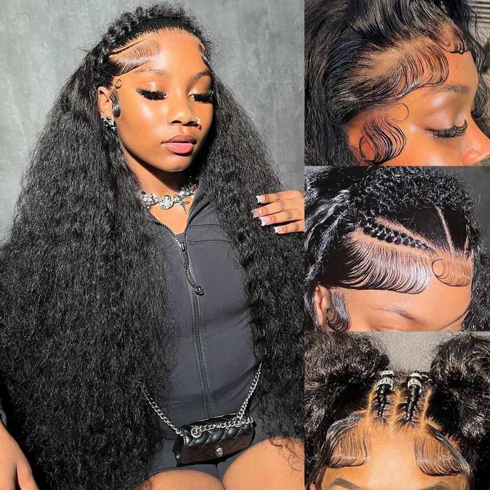 Simeider front view packaging showing 30-inch deep wave wig and natural volume benefit