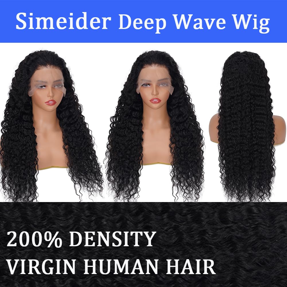 Simeider wig on mannequin styled to show pre-plucked hairline and easy wear benefit