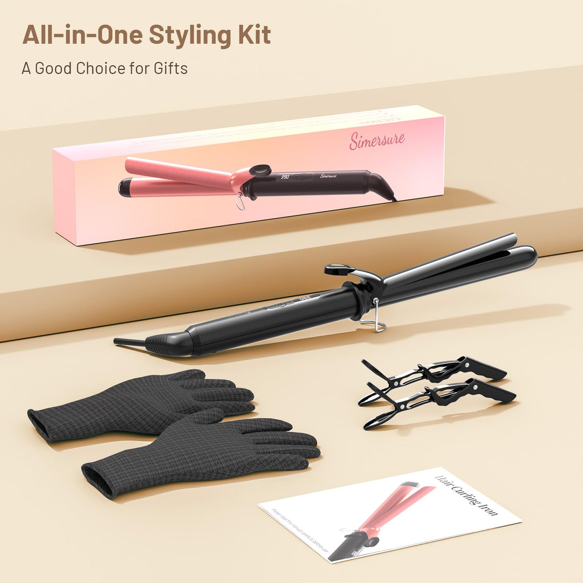 SimerSure pink gift packaging presented as a ready-to-give beauty present
