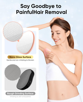 Simmor held on leg demonstrating painless hair removal