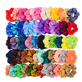Simnice front packaging showing full 60-color scrunchie set and variety benefit