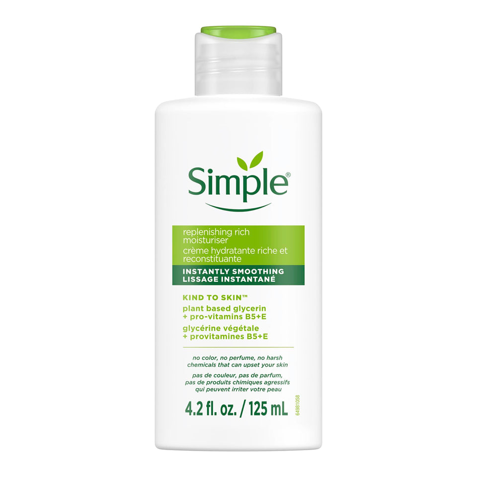 Simple front packaging of moisturizer showing label and size, promoting gentle hydration