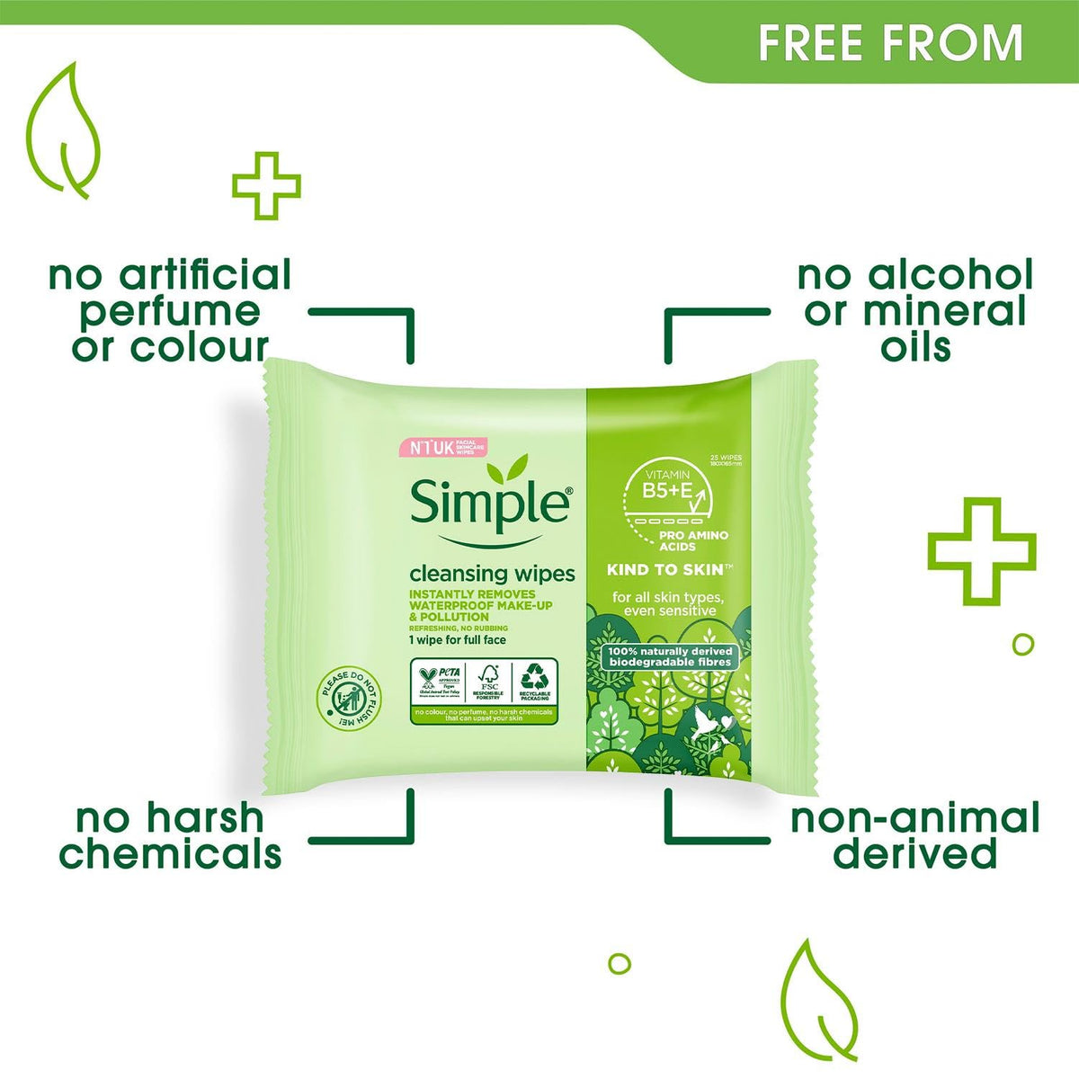 Simple label close-up showing gentle ingredients for skin-friendly benefit
