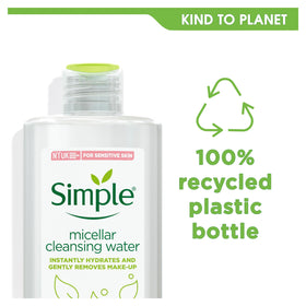 Simple micellar texture on skin droplet, showing hydration and lightweight feel