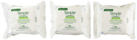 Simple micellar wipes front packaging showing resealable pack and 25 count benefit