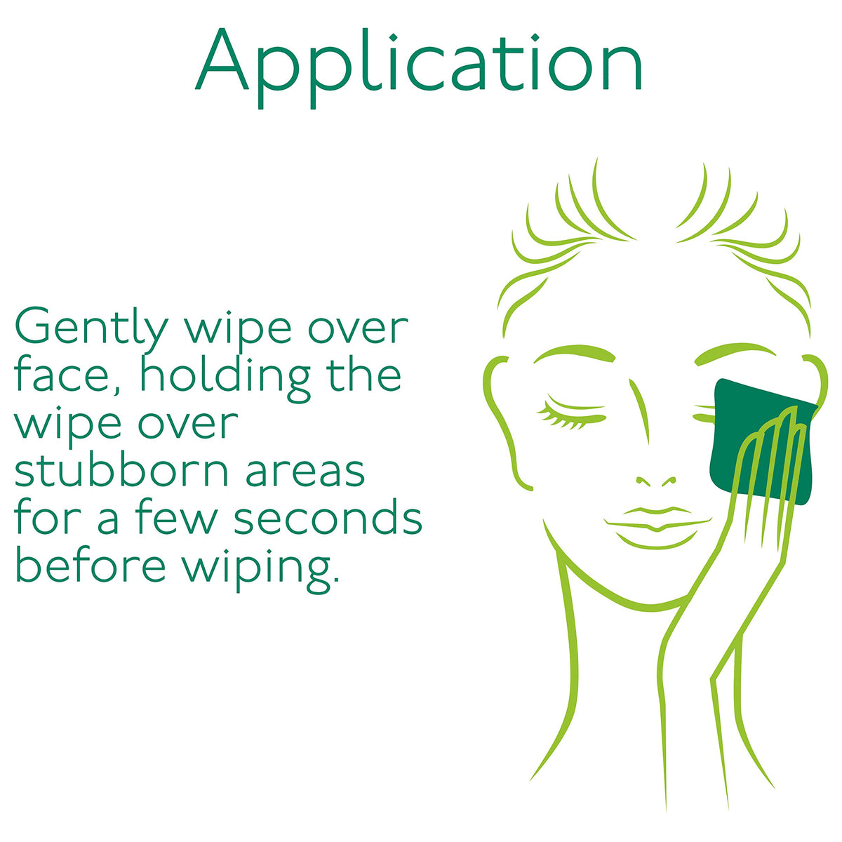 Hand pulling a Simple micellar wipe demonstrating quick makeup removal convenience