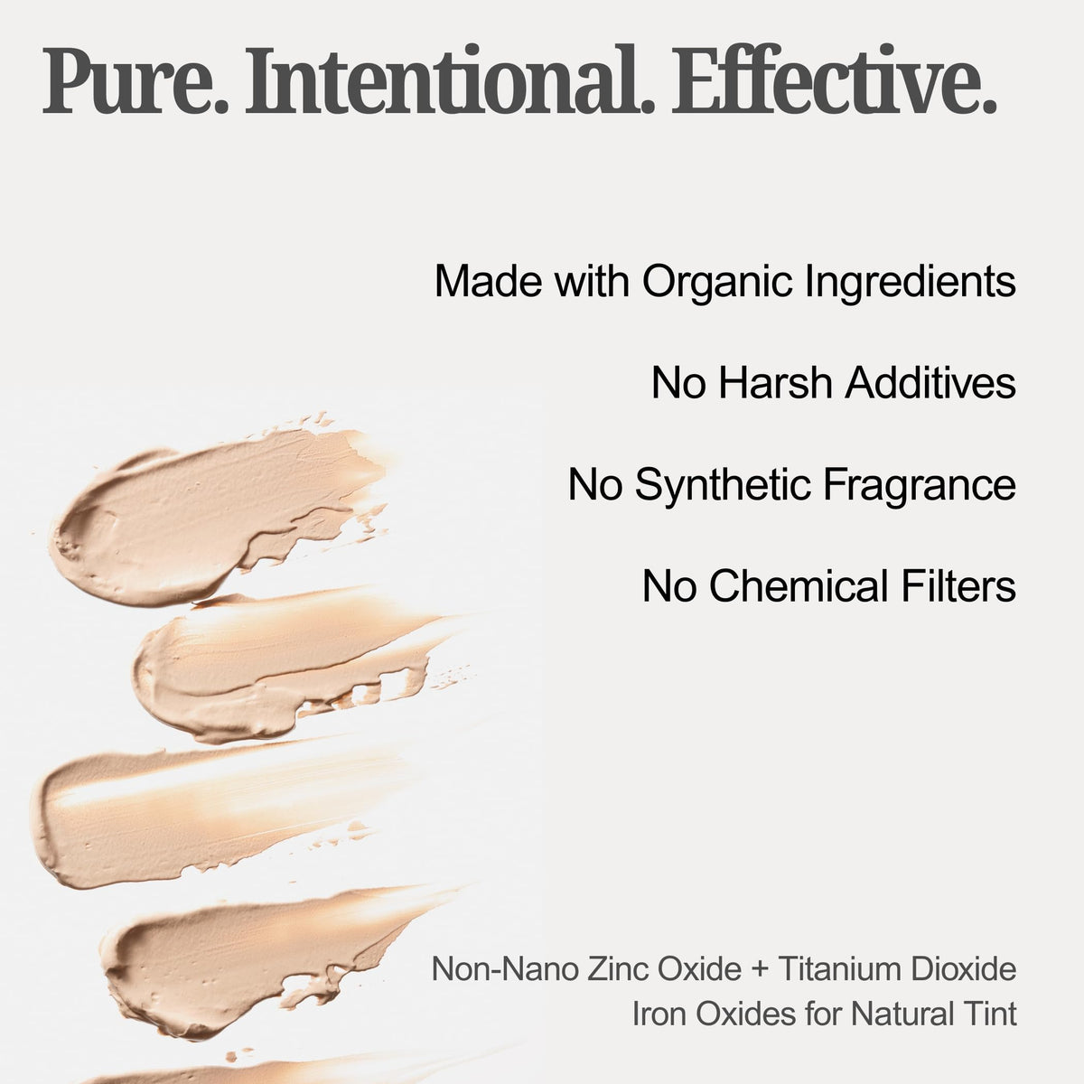 Simple Sophistication ingredients panel with tallow and zinc oxide indicating clean formulation