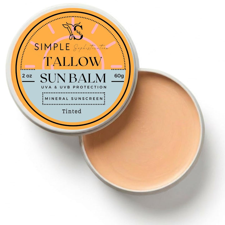 Simple Sophistication jar front showing tinted fair balm and SPF 30 benefit