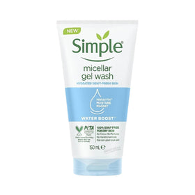 Simple front packaging of Water Boost gel showing product benefits