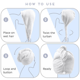 SimpleField towel wraps on a bathroom vanity showing easy daily routine and travel use