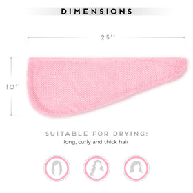 SimpleField towel next to hairbrush showing 26 x 10 inch size for styling and travel